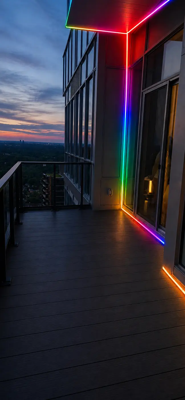 Channelled RGB Perimeter Lighting — proposed design