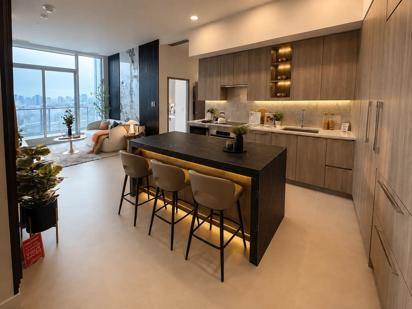 Island Profile & Under-Glow Lighting — proposed design